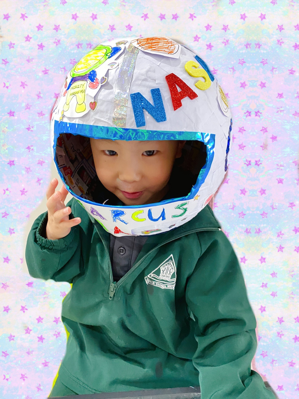 手工diy|自制宇航员/太空人头盔986904 儿子学校第一次手工作业