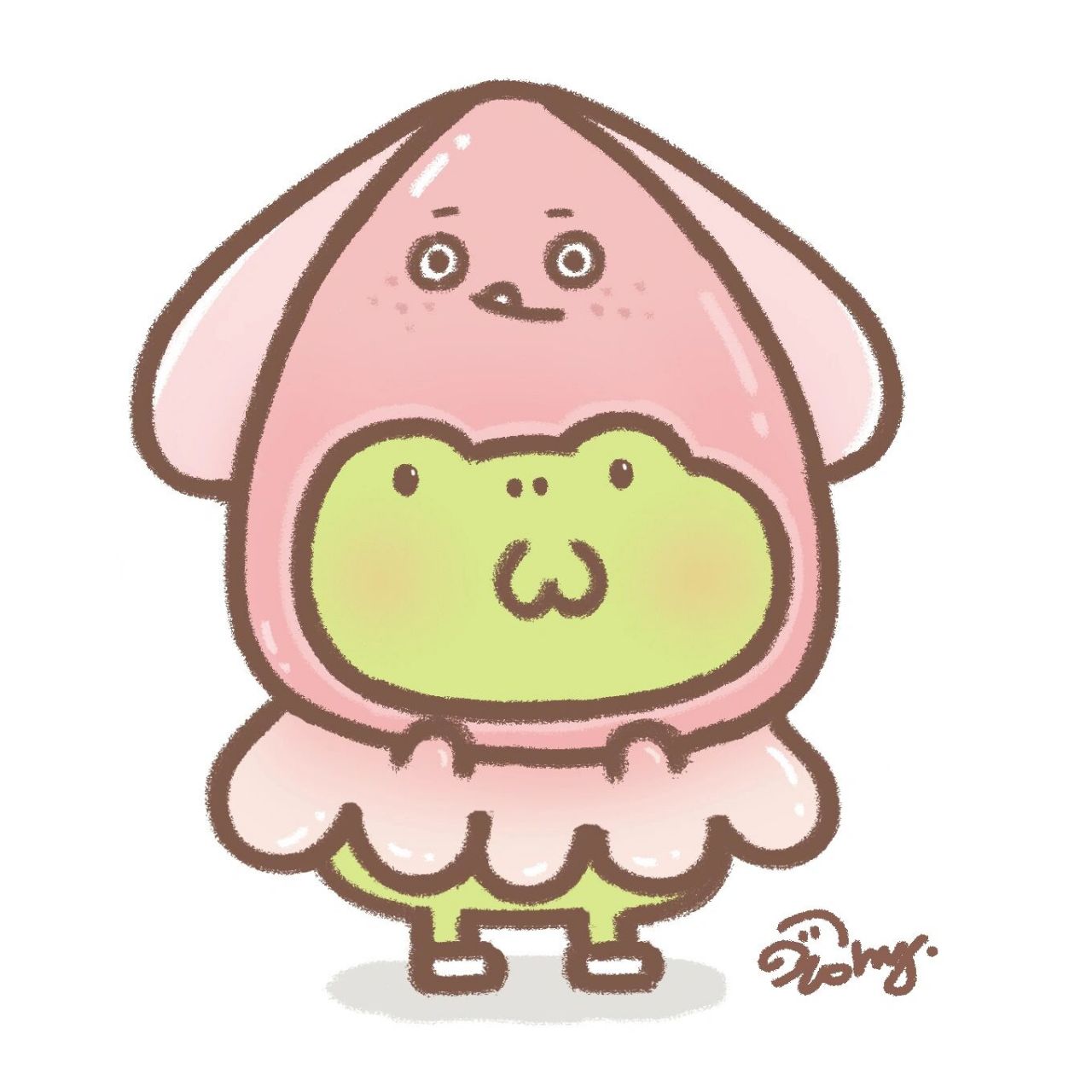 toby头像 |一对小海鲜09 猜猜小秃是什么海洋生物吧