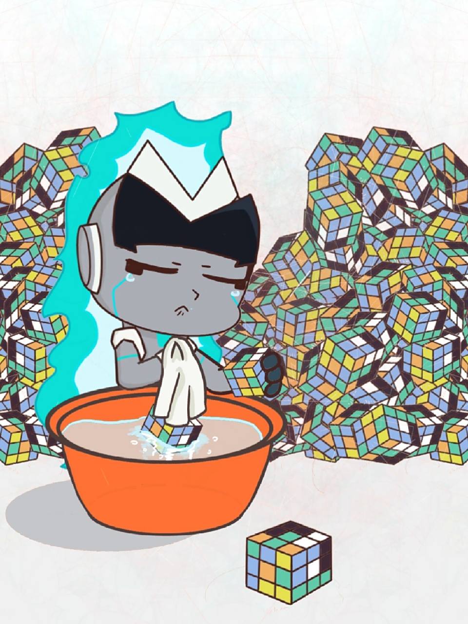 洗魔方委屈的伽罗    熬夜画的,伽罗看着真的好可怜