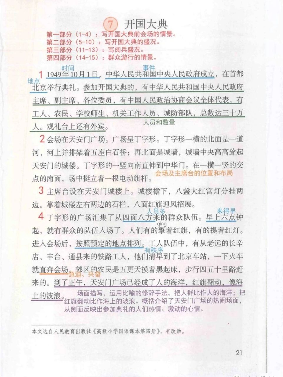 第七课开国大典 统编版语文六年级上册第七课开国大典