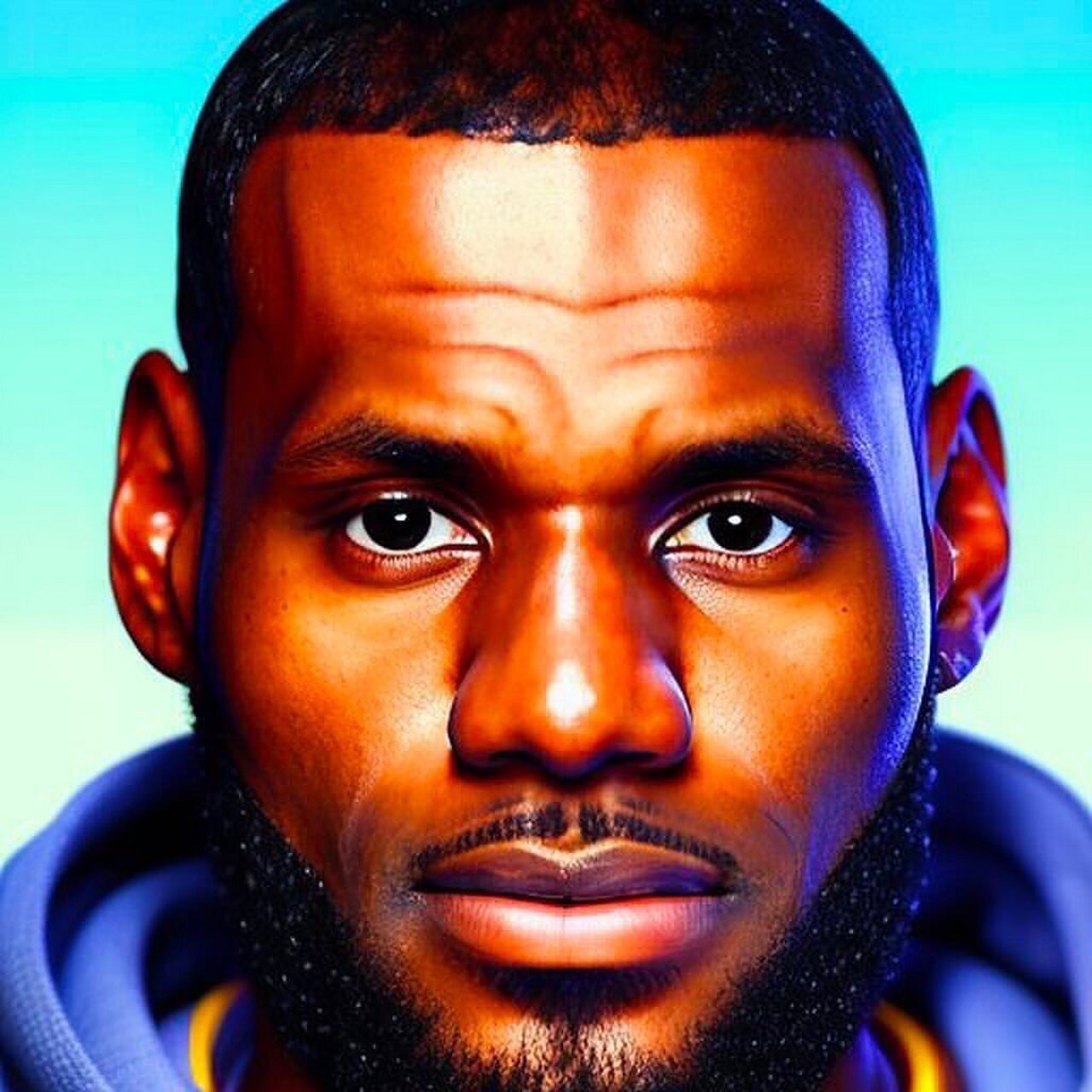 篮球头像|勒布朗·詹姆斯|no.33 詹姆斯ins发布一组自己的艺术形象