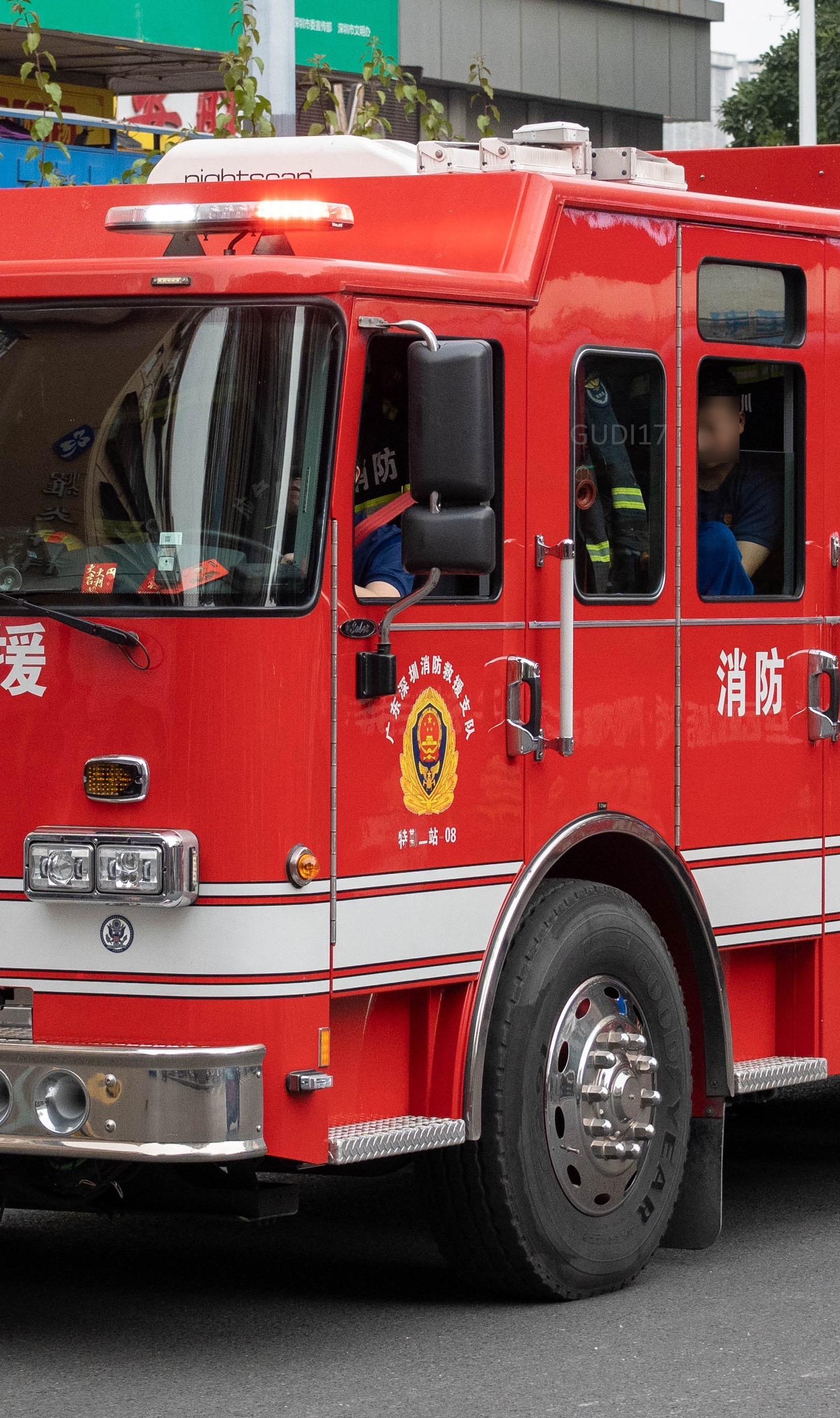 广东省深圳消防支队/福田区消防站 消防车.
