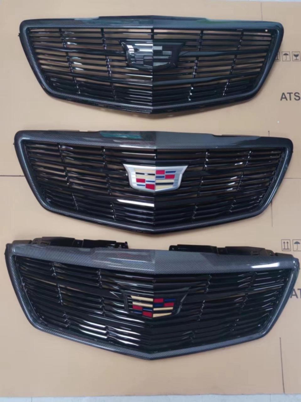 凯迪拉克atsl 改装原车款黑武士中网亮光高光中网,有带黑色边框和碳纹