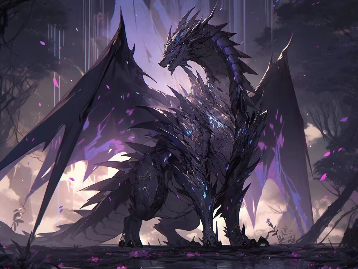 它是暗黑魔龙,强大而威严, 掌握着黑暗的力量和智慧.