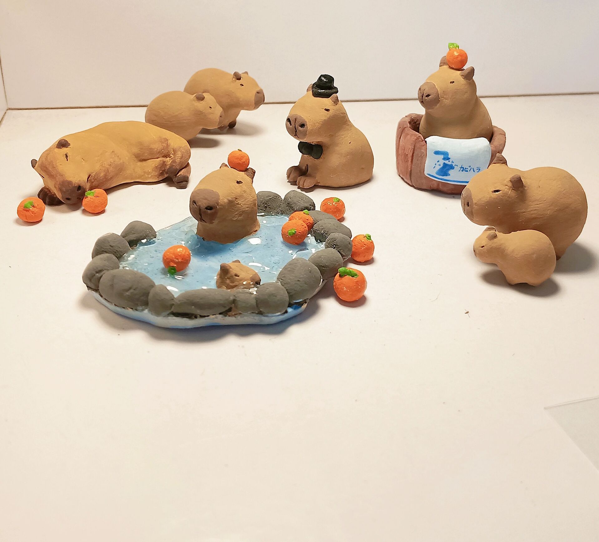 卡皮巴拉~超级可爱的水豚 石塑粘土