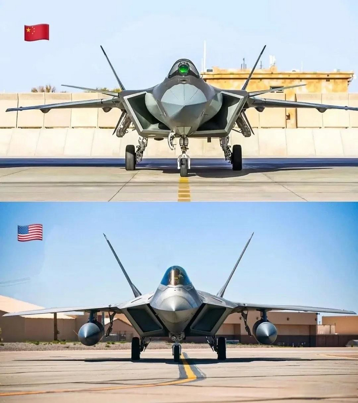 歼20和f22在几个角度的对比图,论做工,论航电设备,论挂载武器,歼20都