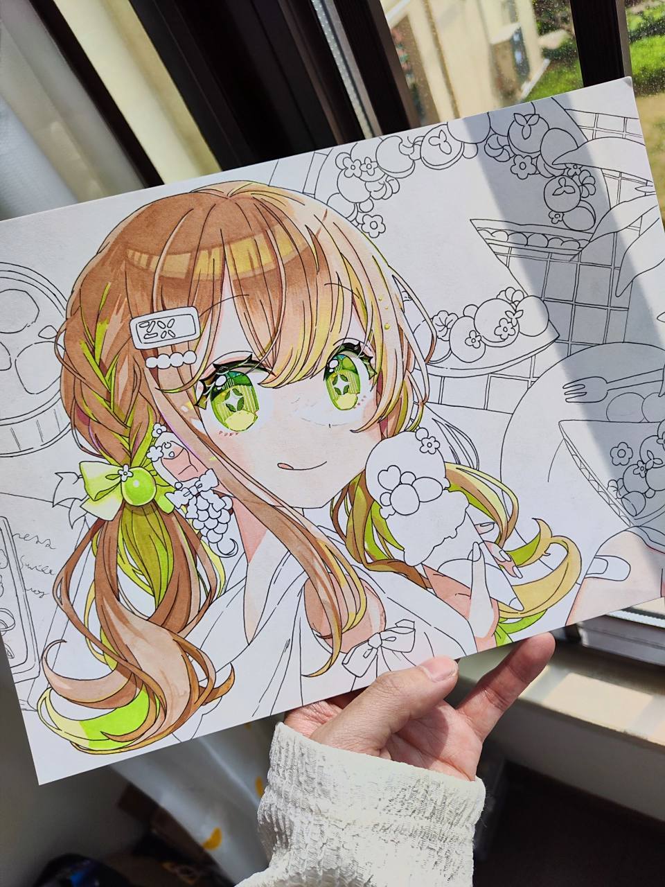 手绘动漫临摹美少女第十三弹(未画完) 马克笔:法克勒四代120色 勾线笔