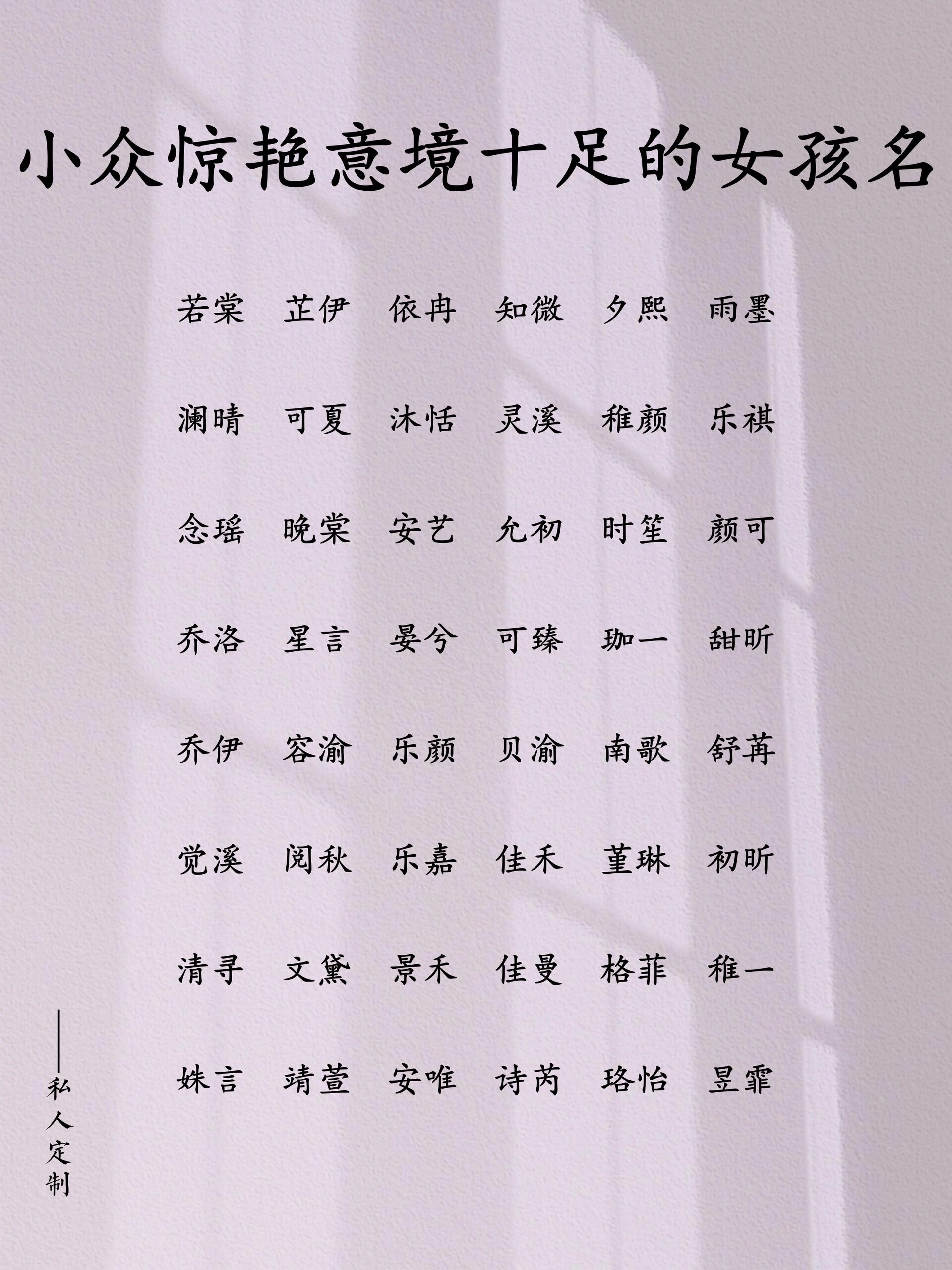 最有气质的女孩名字图片