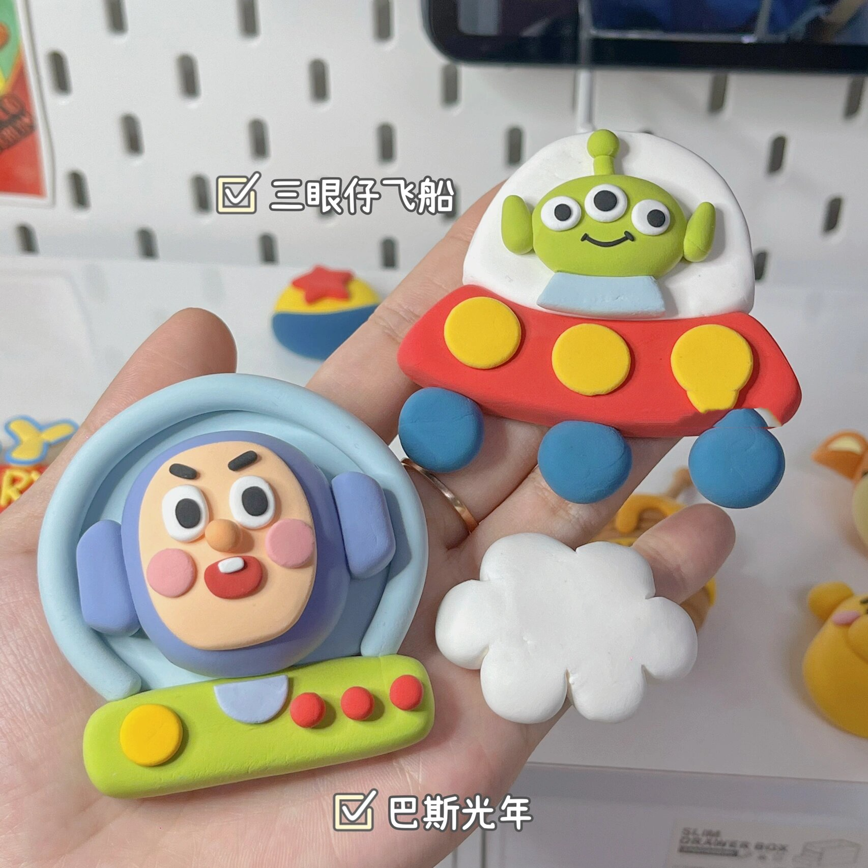 粘土61可爱玩具总动员系列相框9815附细节图99 材料:超轻粘土