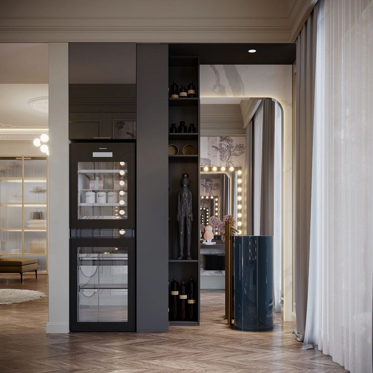 今天给大家介绍一下我们博洛尼的新推出的一款绝美衣帽间!