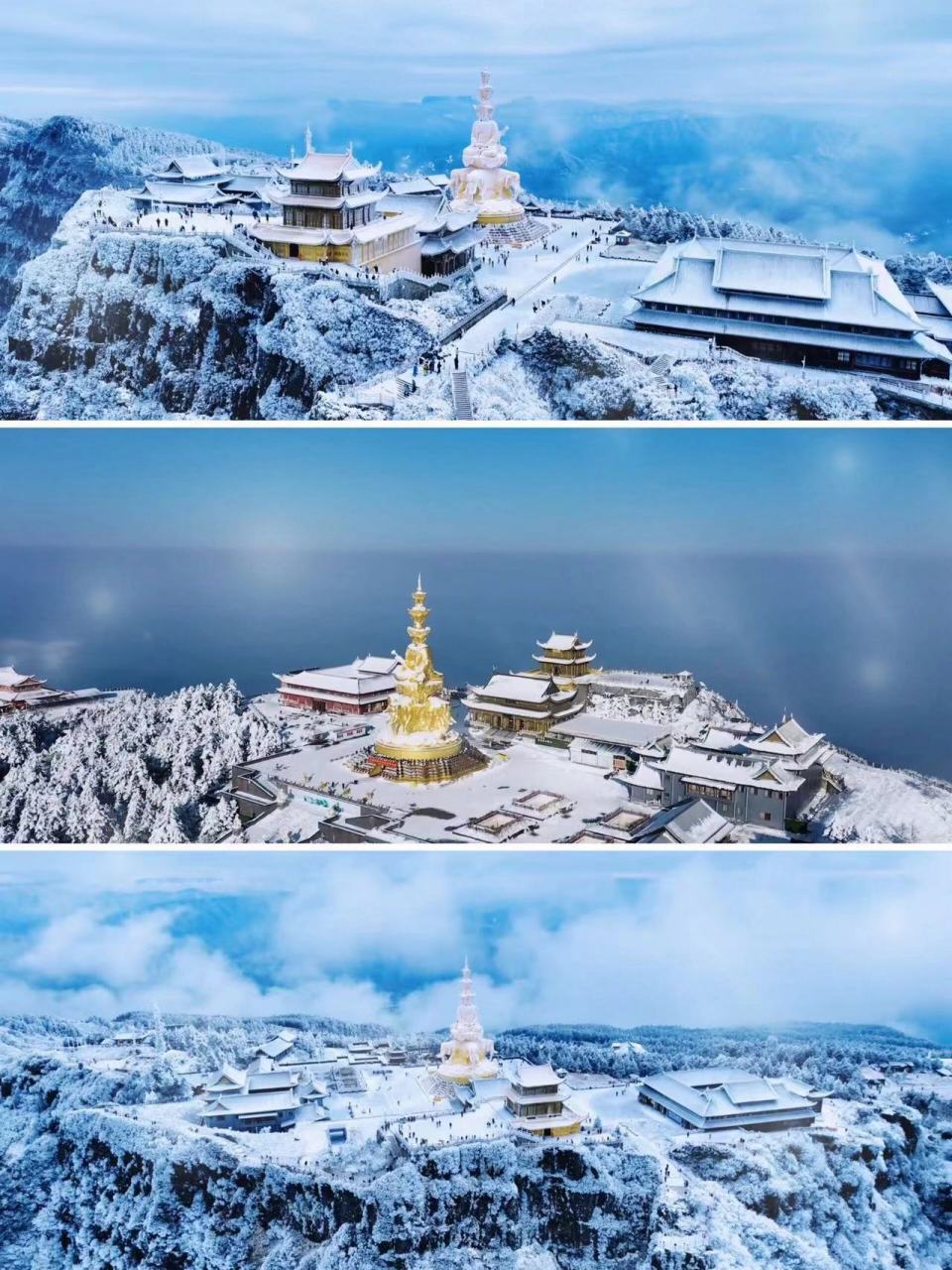 峨眉山冬季适合旅游吗  90 冬日的峨眉山,雪景如诗如画,98树木披