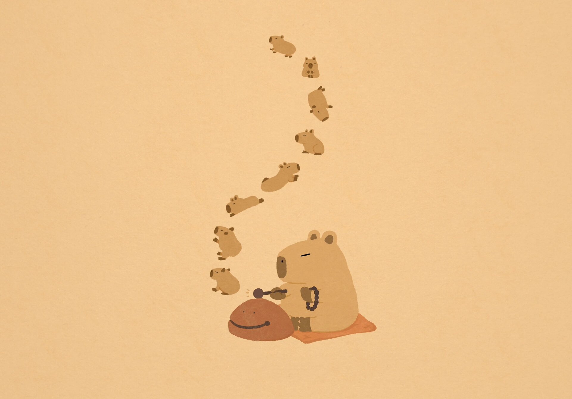 来啦来啦 你们要的木鱼豚壁纸 久等了今天看到评论突然想起来,一整个