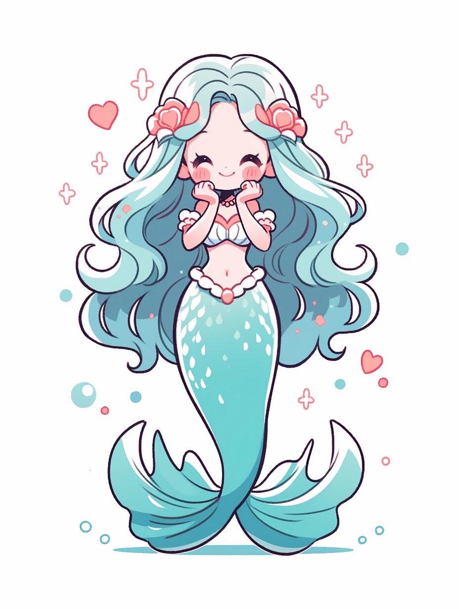 线稿|小美人鱼