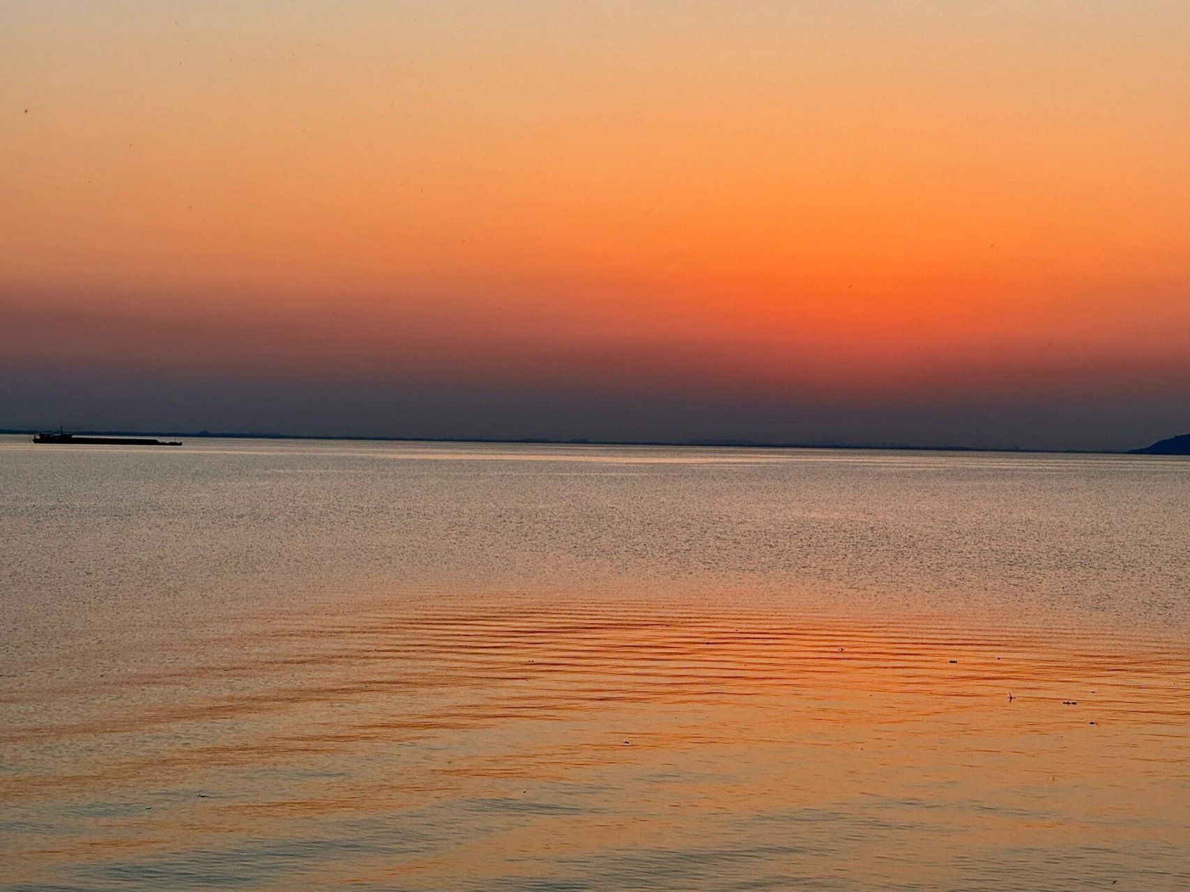 巢湖日落图片