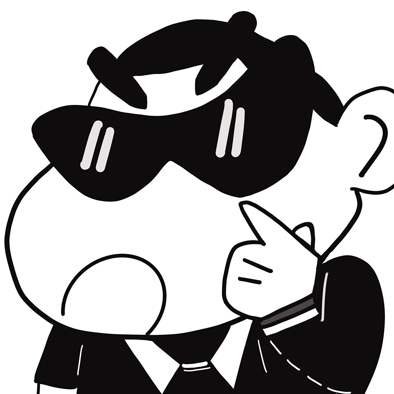 蜡笔小新黑白简笔画