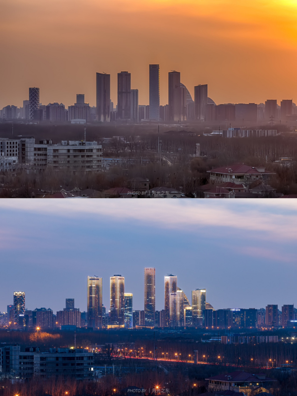 望京商务区全貌·日夜交替949515 2023年第一次拍摄,还是选择了