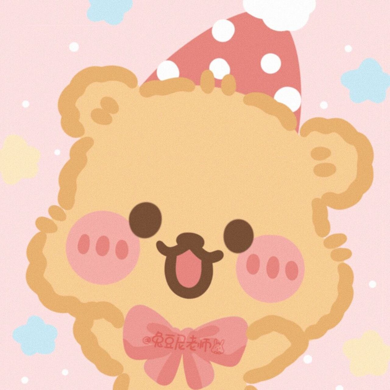 9490今天是甜妹必备的粉色系小动物头像合集 软件:procreate 笔刷