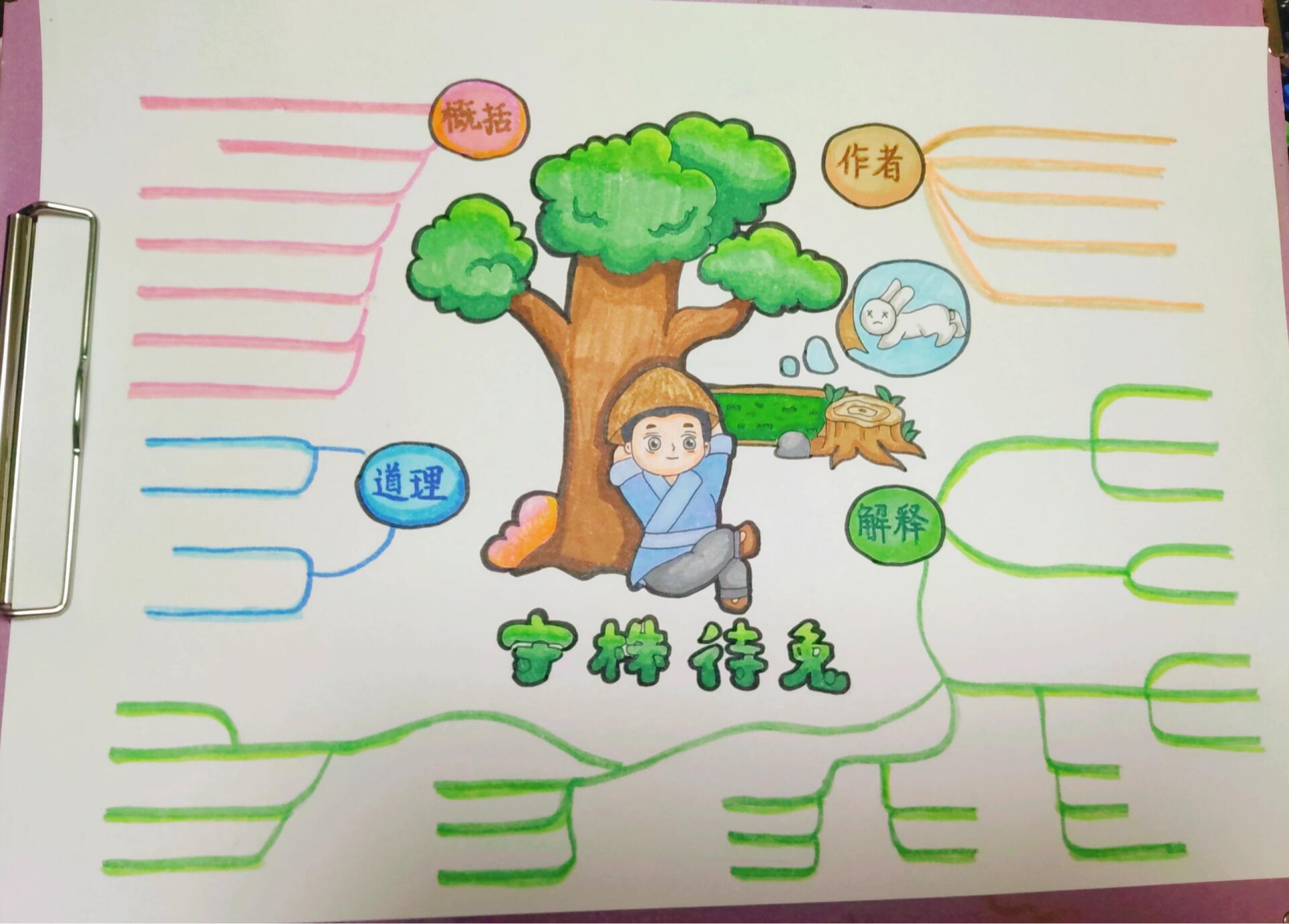 成语故事手抄报—《守株待兔