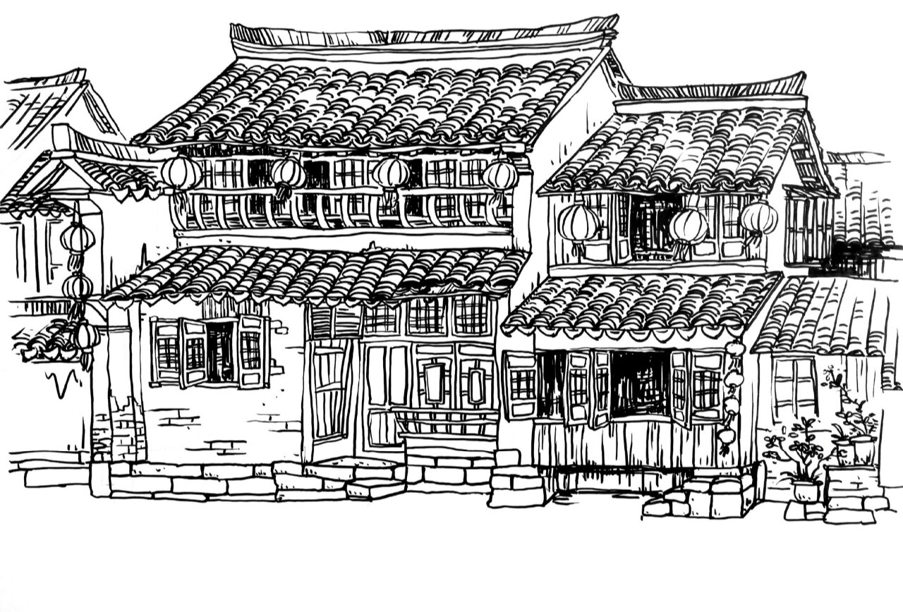 古镇建筑速写(三)