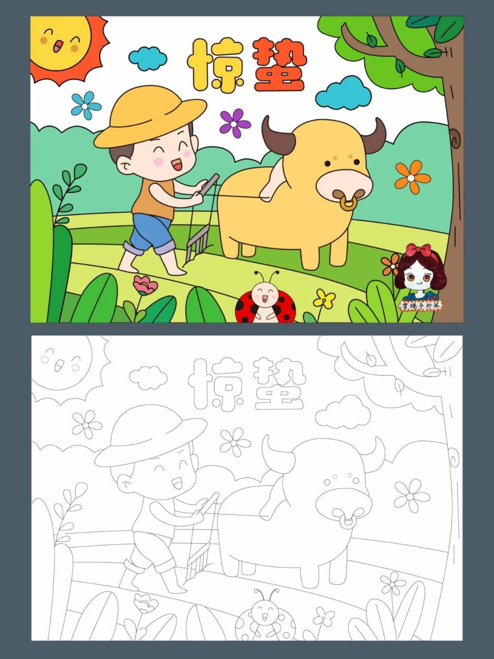 简单好看的惊蛰手抄报 惊蛰手抄报 二十四节气手抄报 关于惊蛰节气