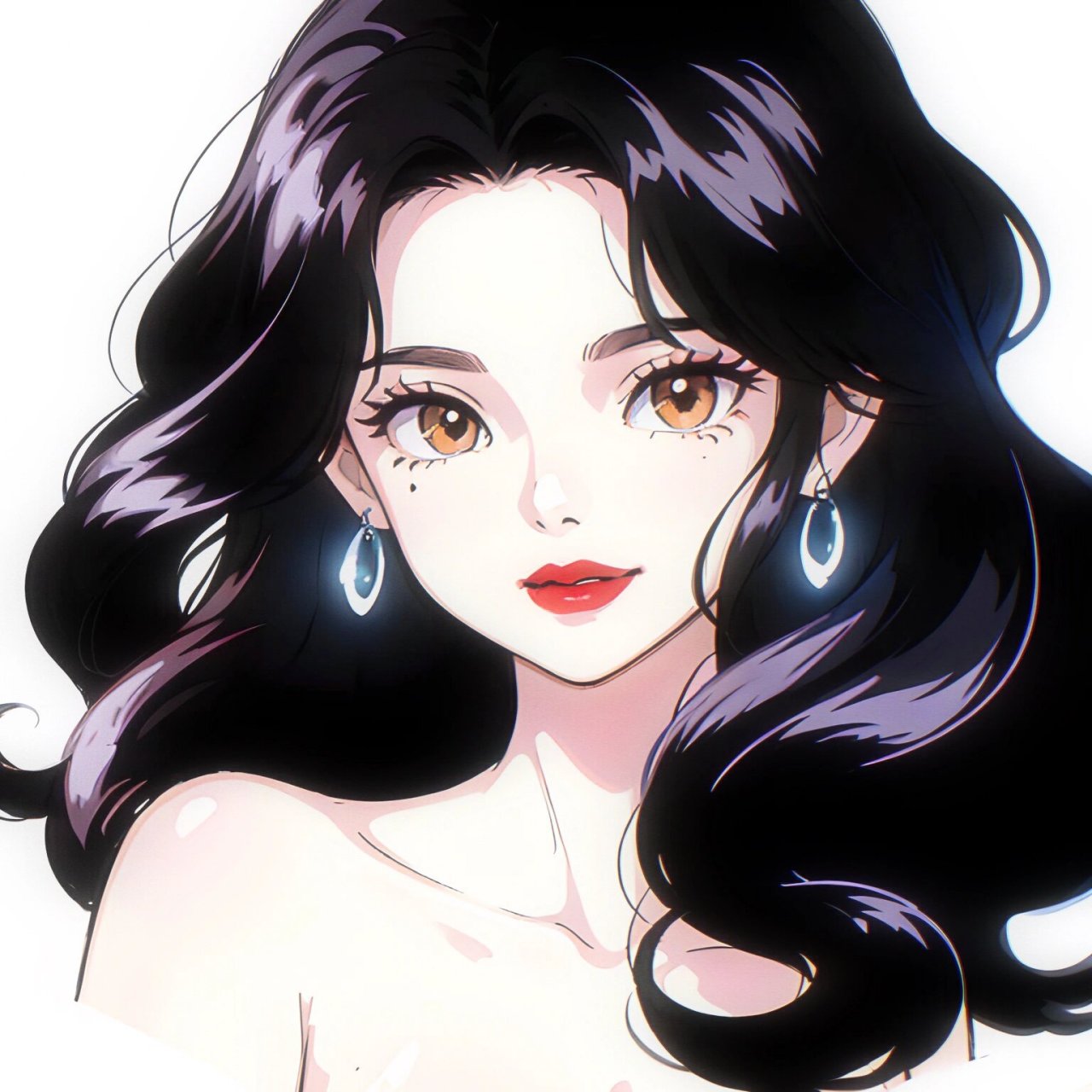 大波浪的姐姐 yyds～ 	 #板绘厚涂##女生头像##微信头像##优质头像