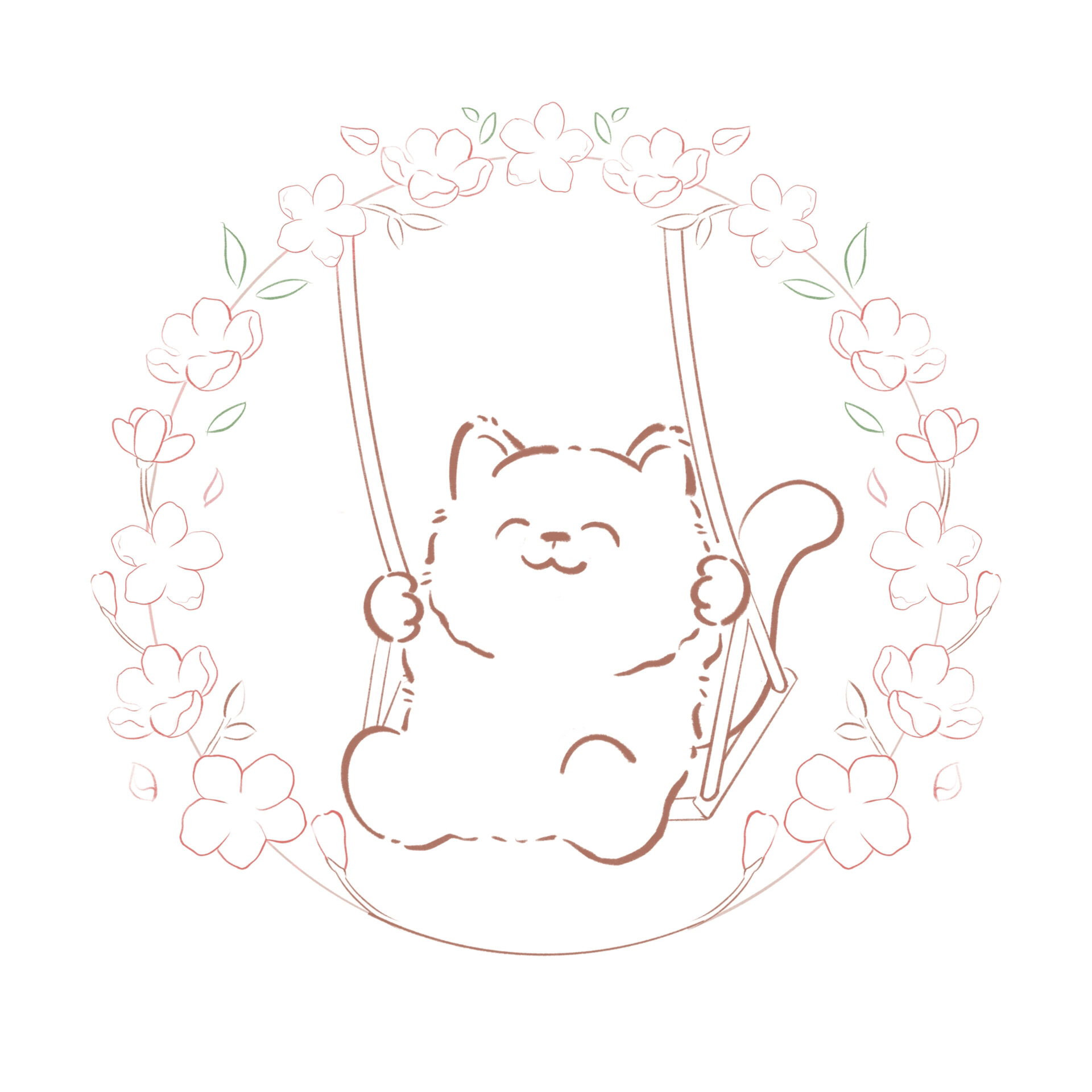 草稿|荡秋千的小猫