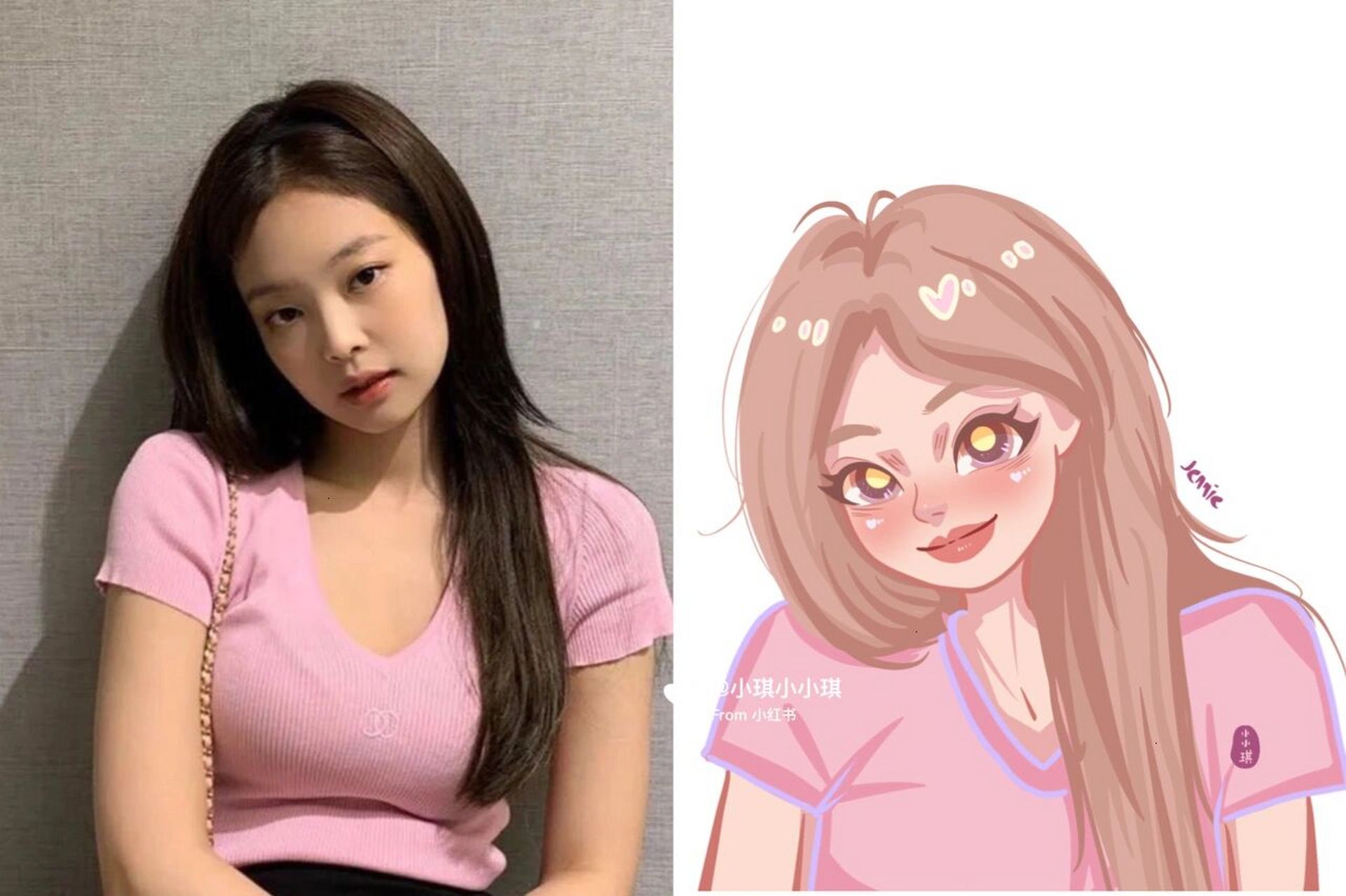 jennie手绘头像|无偿手绘 #jennie# #头像分享# #卡通头像# #手绘头像
