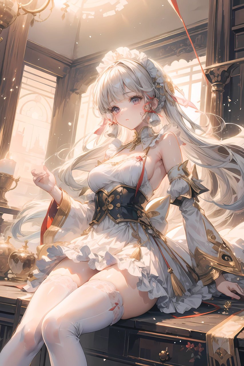 原神神里绫华壁纸 神里绫华穿白丝,增加暴击率还是爆伤?