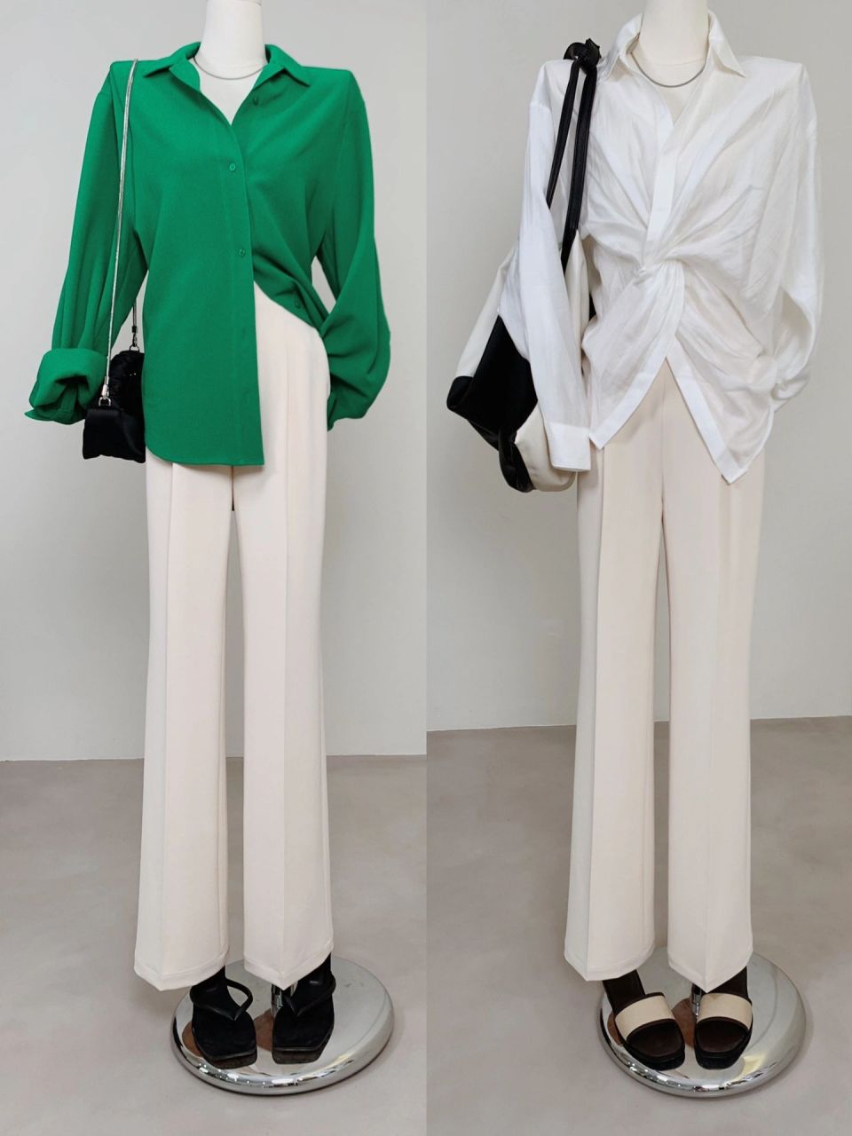 16套米色裤子穿搭合集 | 极简风又美又高级!