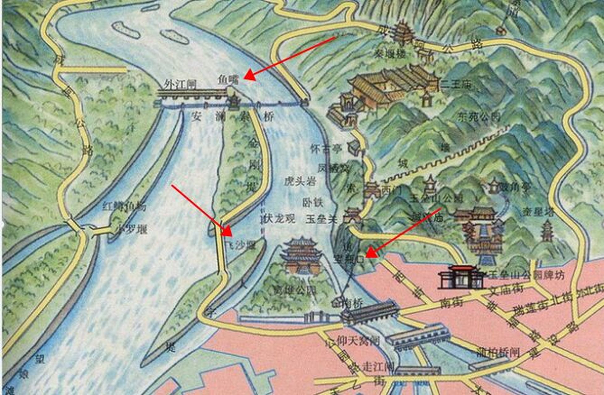 都江堰地理位置图图片