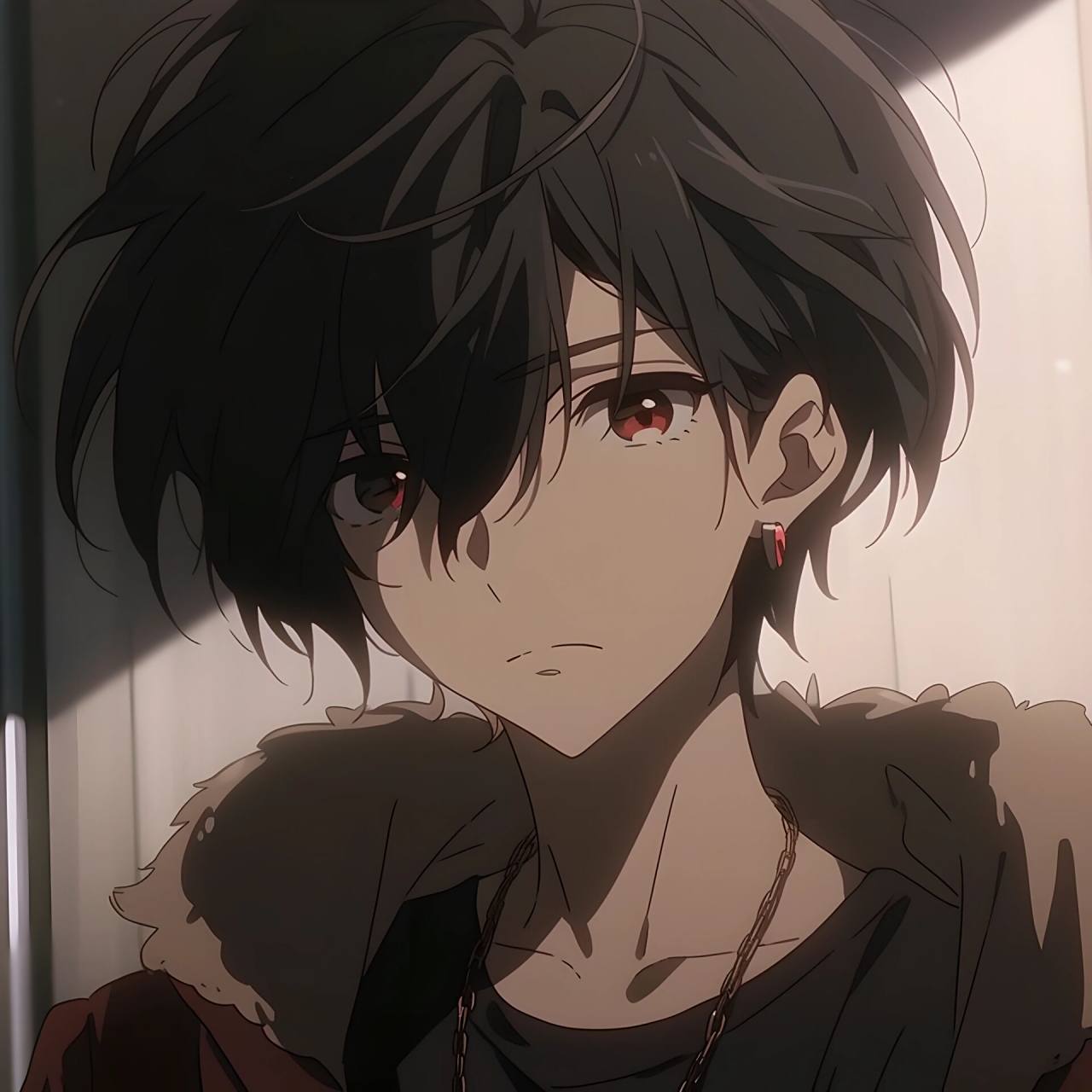 5250黑发红瞳动漫头像5250