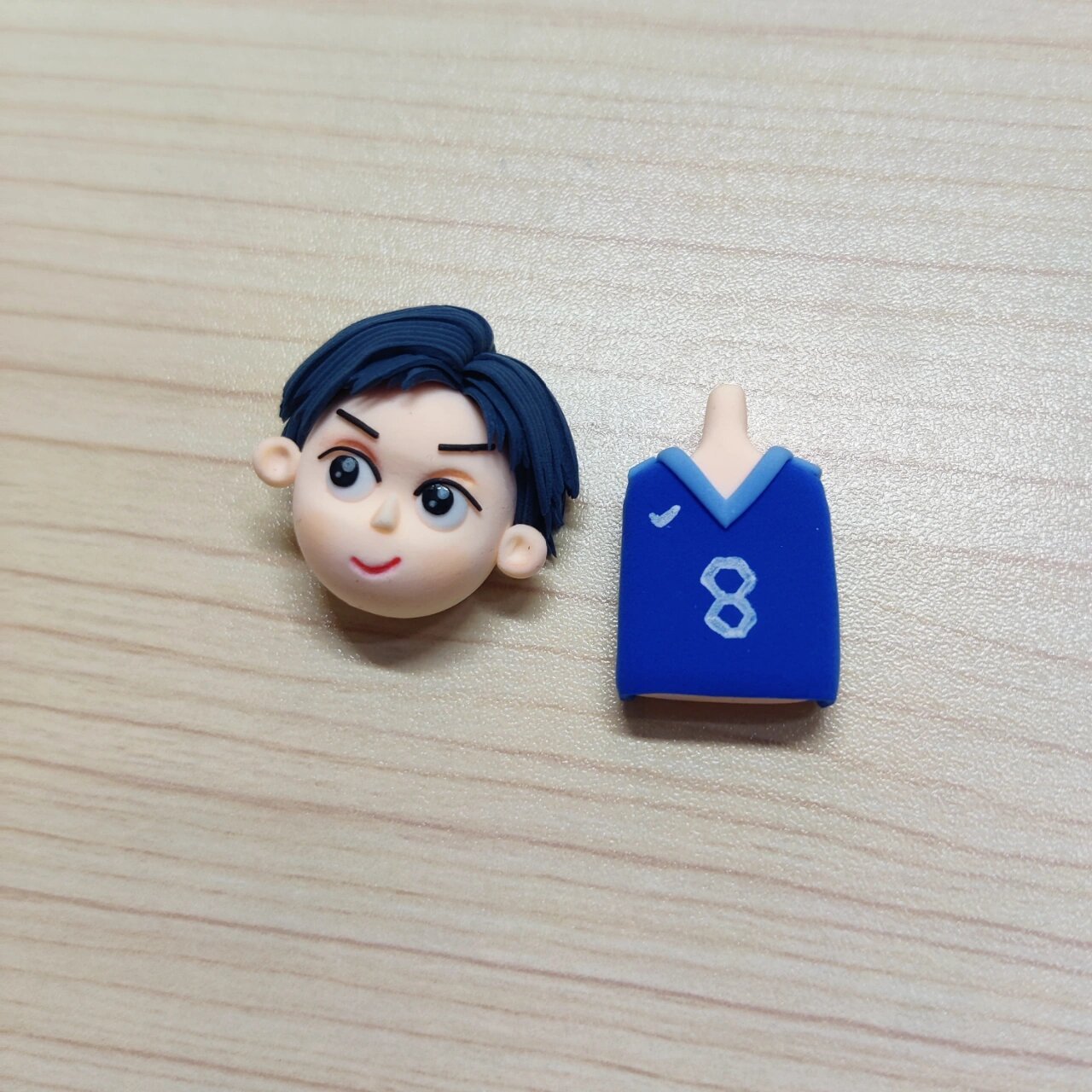 超轻粘土—篮球男孩 第一次做有头发的男孩,哈哈哈