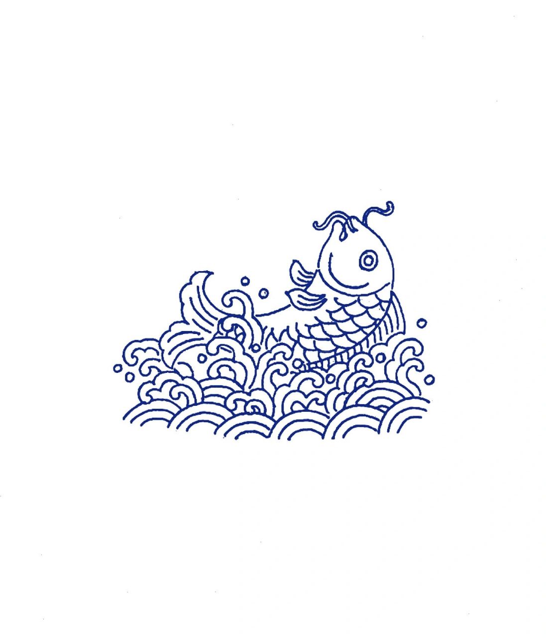 传统古典图案纹饰-鱼纹(五) 鱼纹是中国传统寓意纹样,图案表现为鱼的