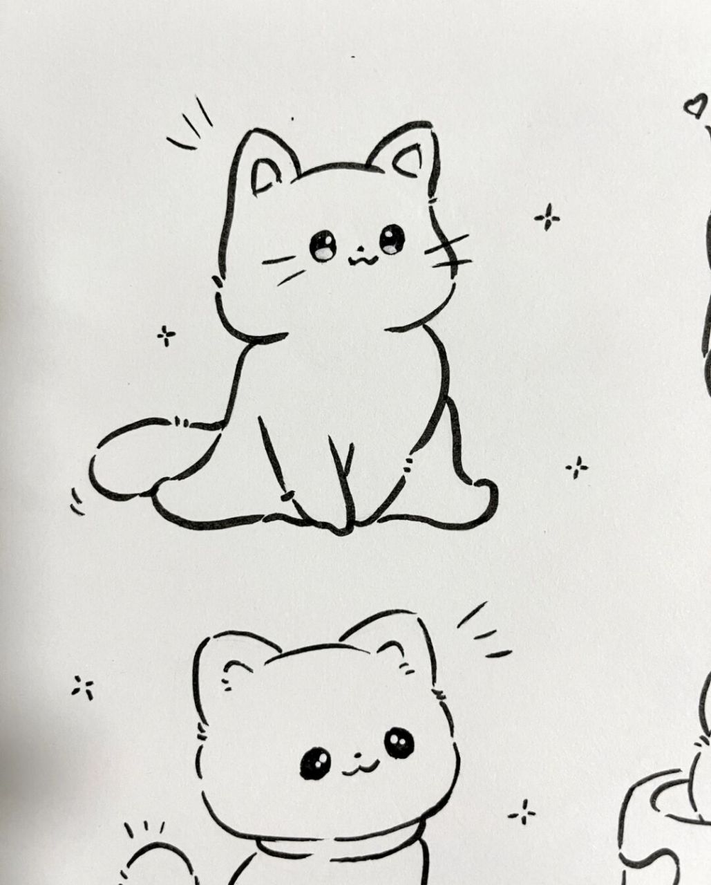 可爱小猫简笔画 教程图片
