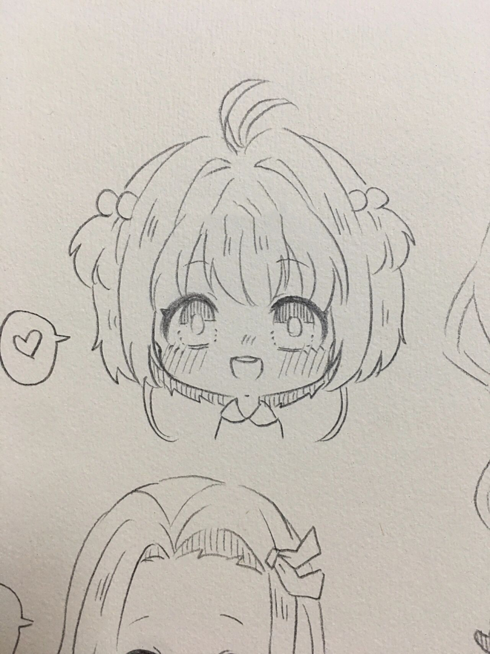 用自己的画风画动漫人物? 水笔记!qq人我最爱摸了! 下次画男生!