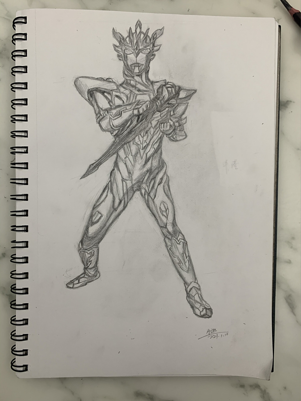 终于画好了(临摹泽塔奥特曼)