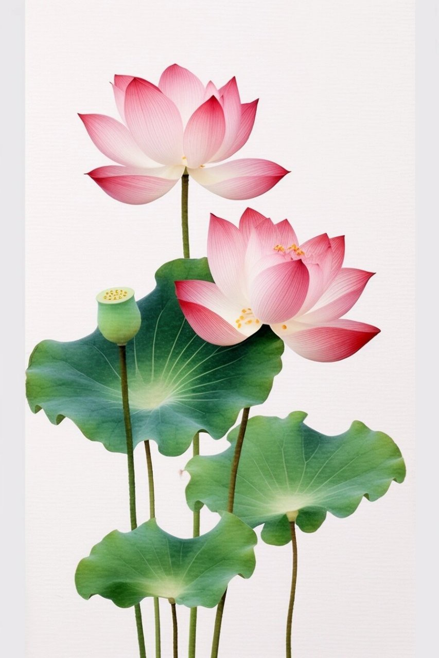 绘画素材-荷花or莲花