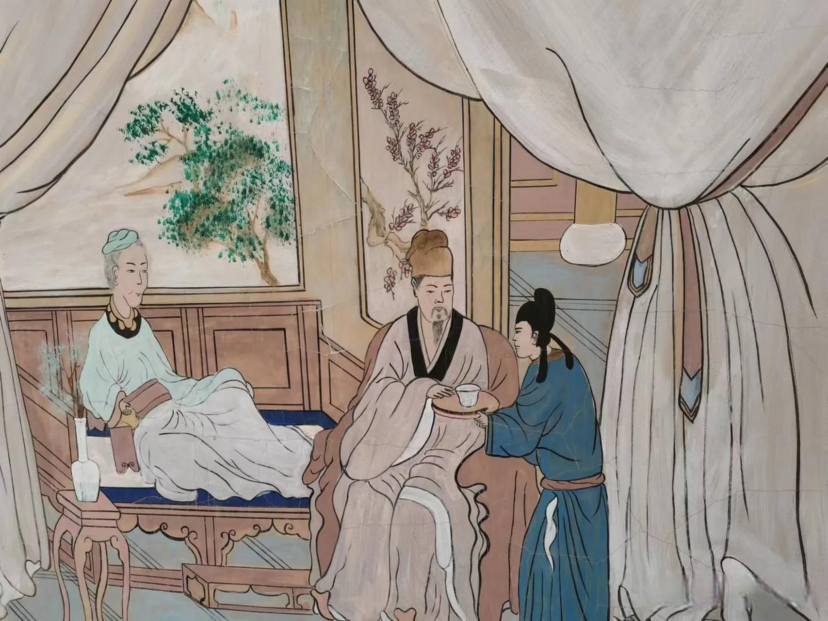 二十四孝之亲尝汤药 汉文帝刘恒,汉高祖第三子,为 薄太后所生.