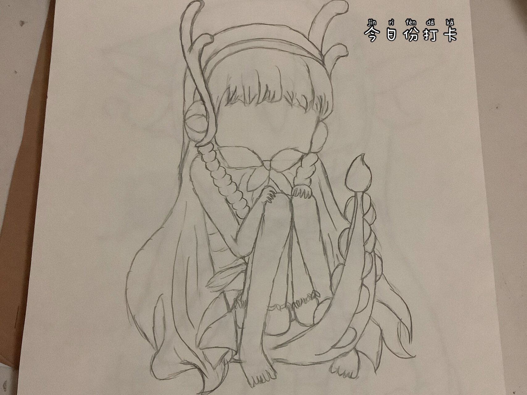 小龙女简笔画给小可爱们画出来了