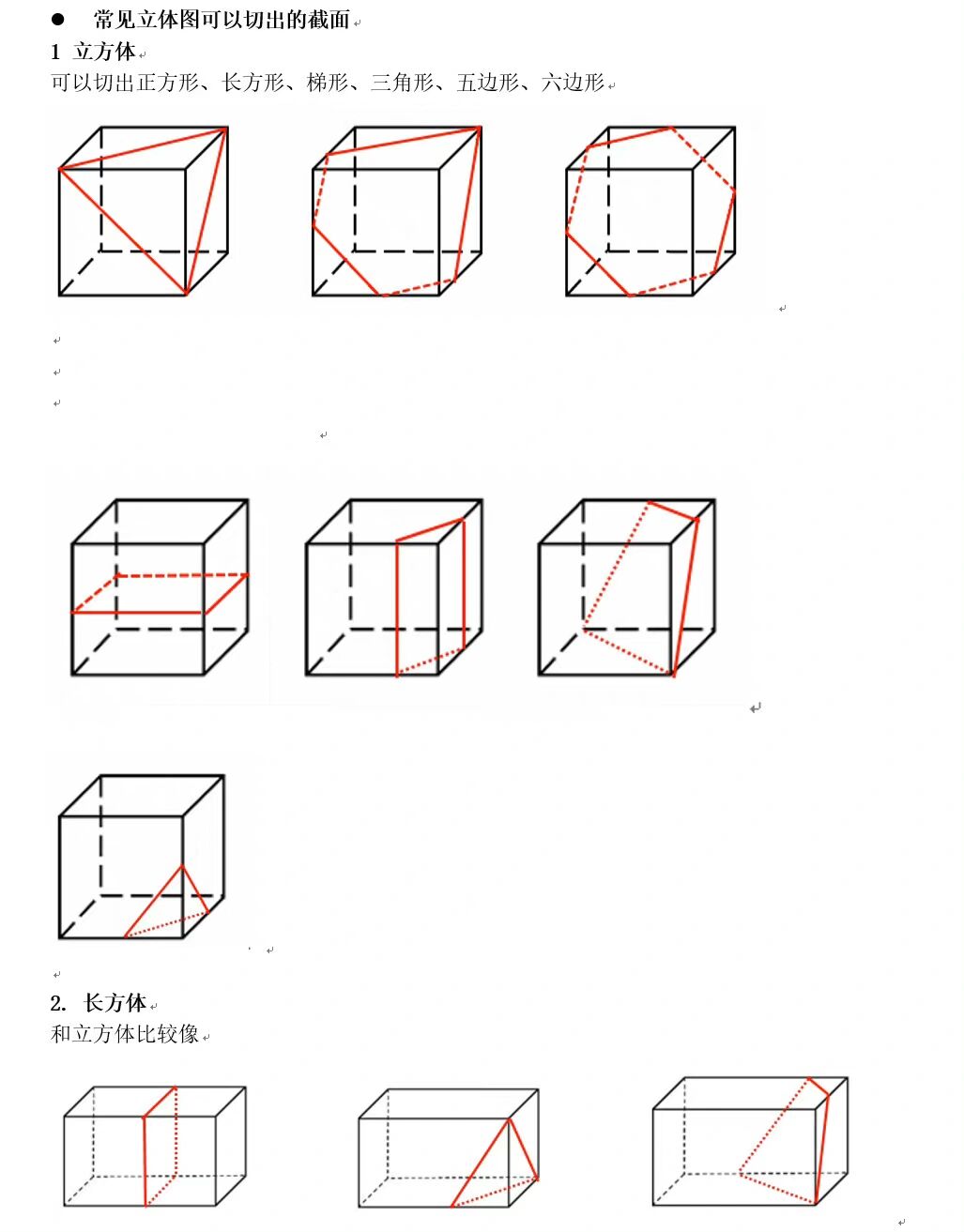 图形推理截面图技巧图片