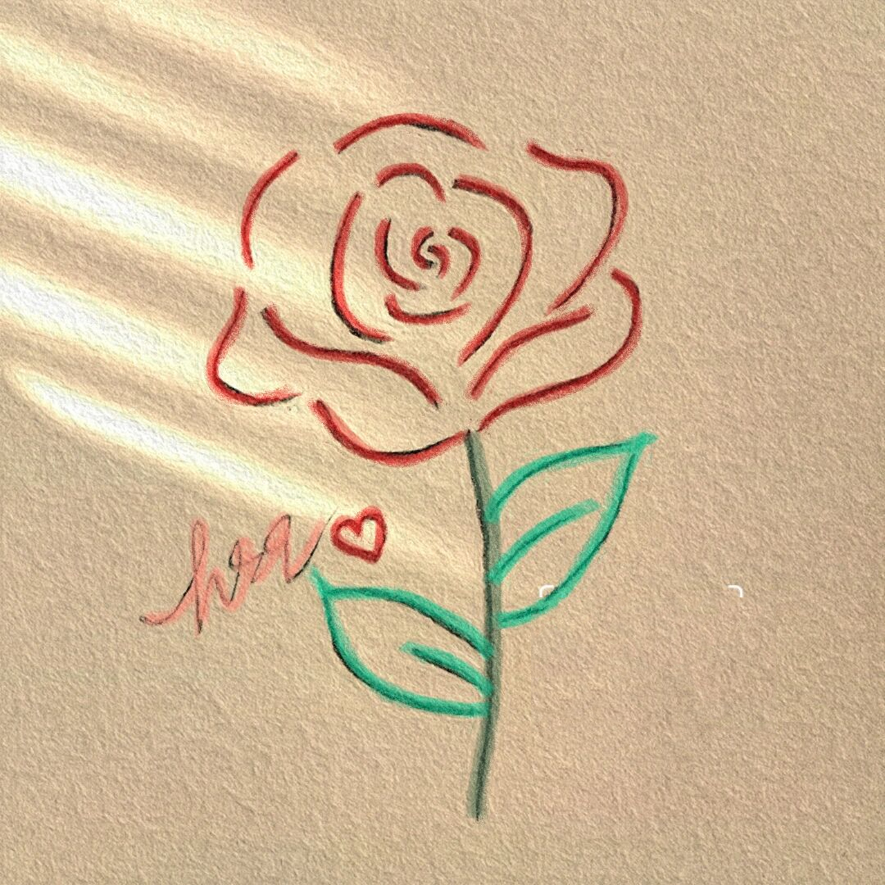 玫瑰花简笔画 "玫瑰近海,海近黄昏,玫瑰敬黄昏,黄昏烬玫瑰"