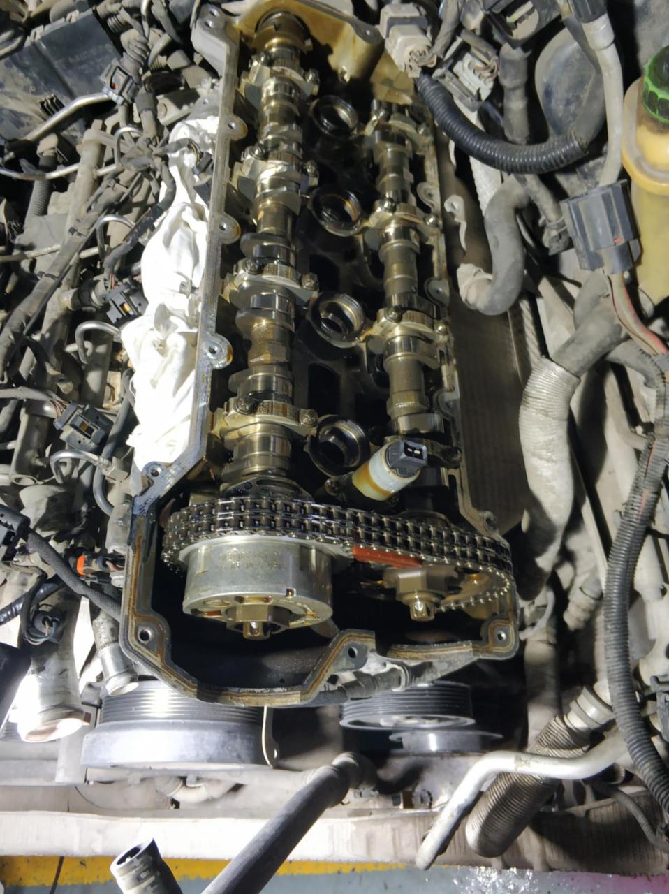 保时捷帕拉梅拉4.8更换正时套装,帕拉梅拉更换正时套装,解决故障灯亮