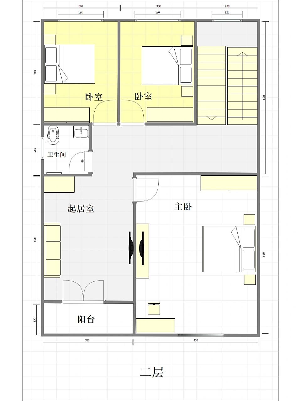 自建房二层设计图,坐西向东 农村自建房,坐西向东,设计图经过多次改进