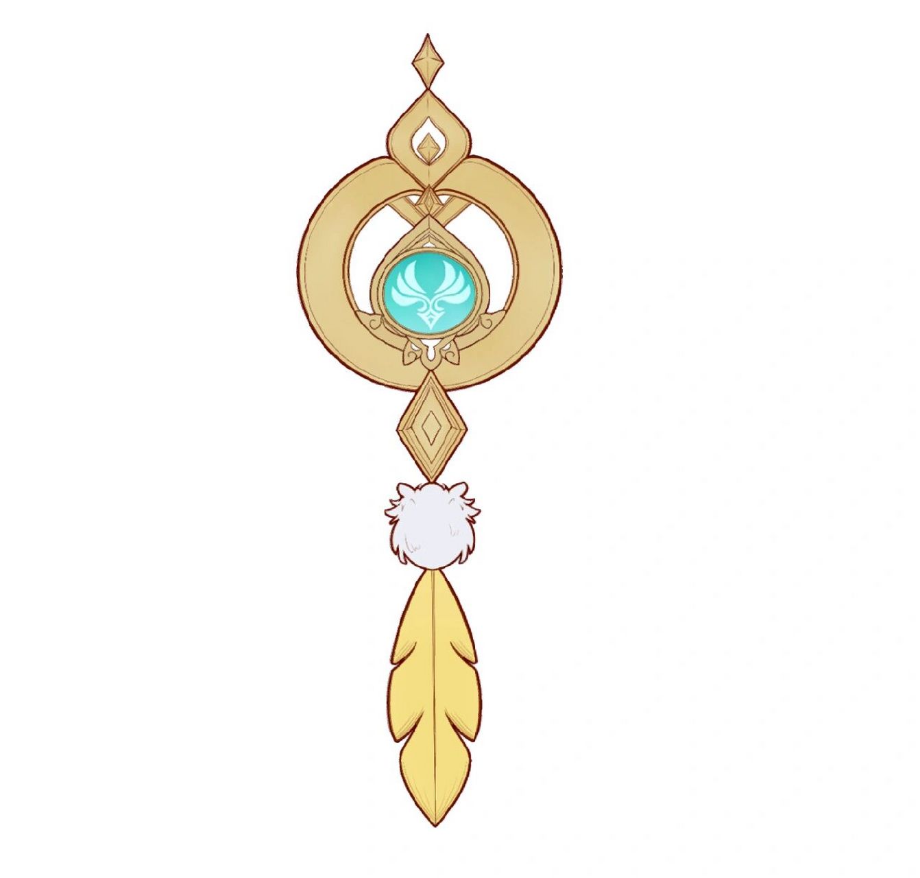 【原神素材】散兵/流浪者神之眼素材分享 这次绘制了崩酱带翎羽底座