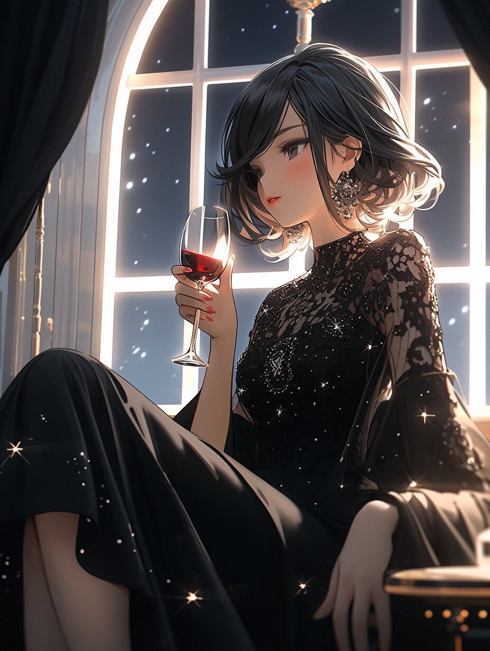 女人伤感一杯酒图片 微醺的的感觉刚刚好恰到好处点到为止97 没有