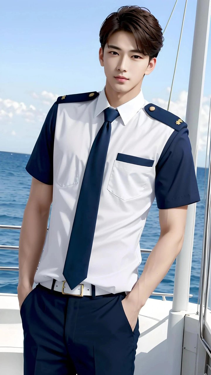 海军帅哥穿上白色制服,帅炸了97 93海军帅哥的男朋友,你准备好了