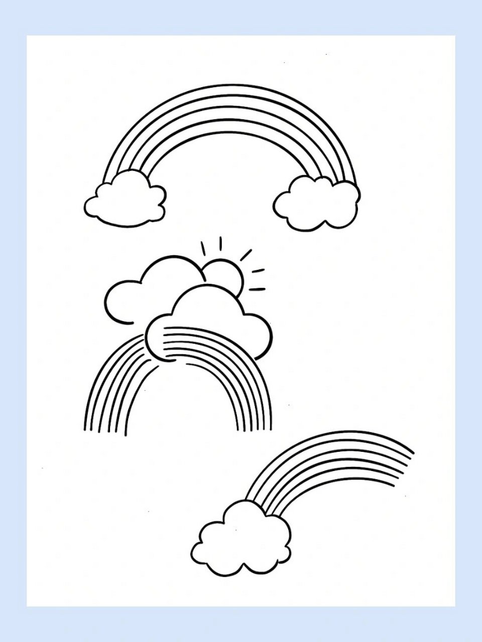 简笔画|天气|彩虹 969696 风雨彩虹