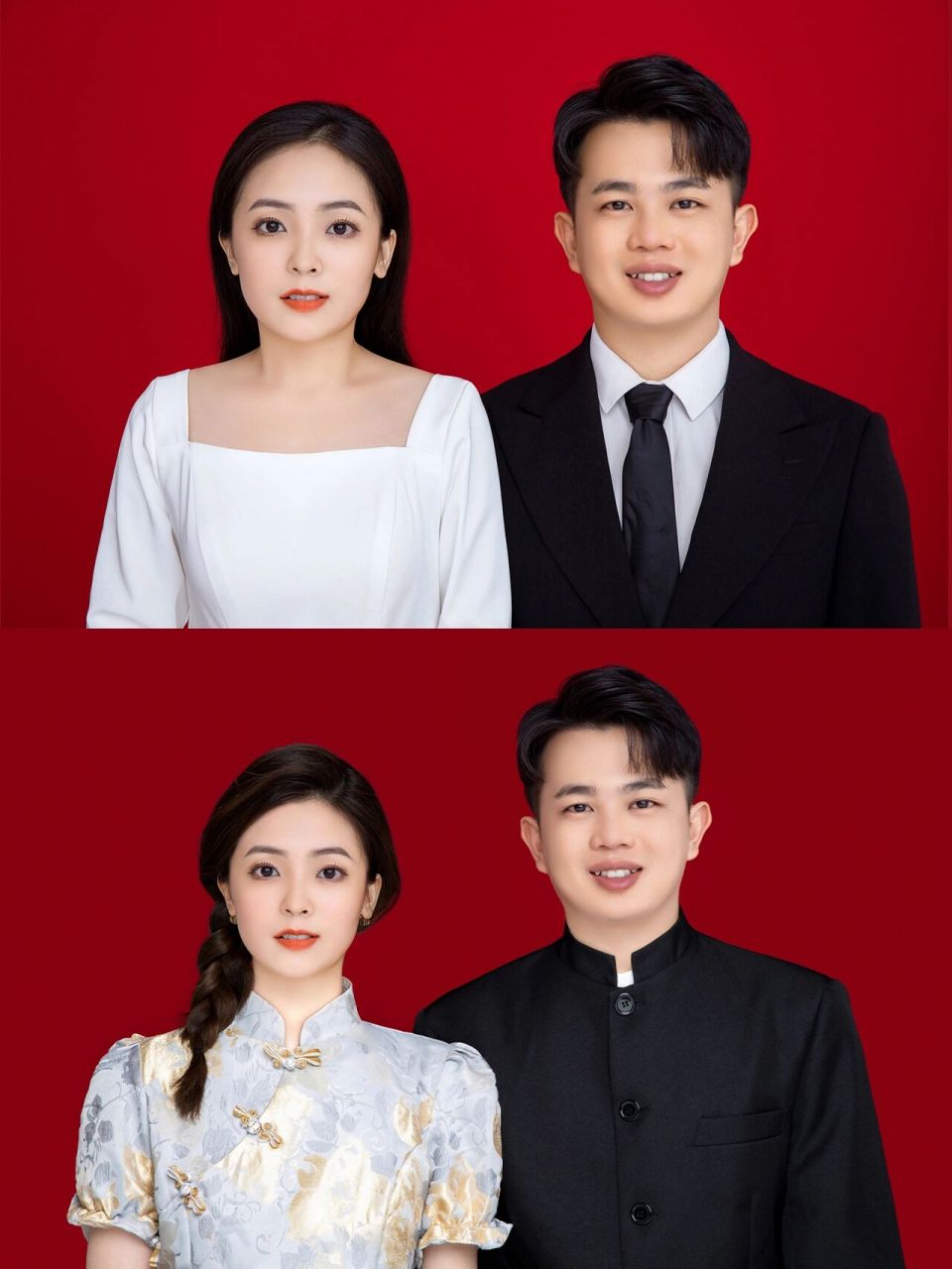 结婚证件照9699换服装造型前后对比 年底登记的姐妹看过来呀~ 修