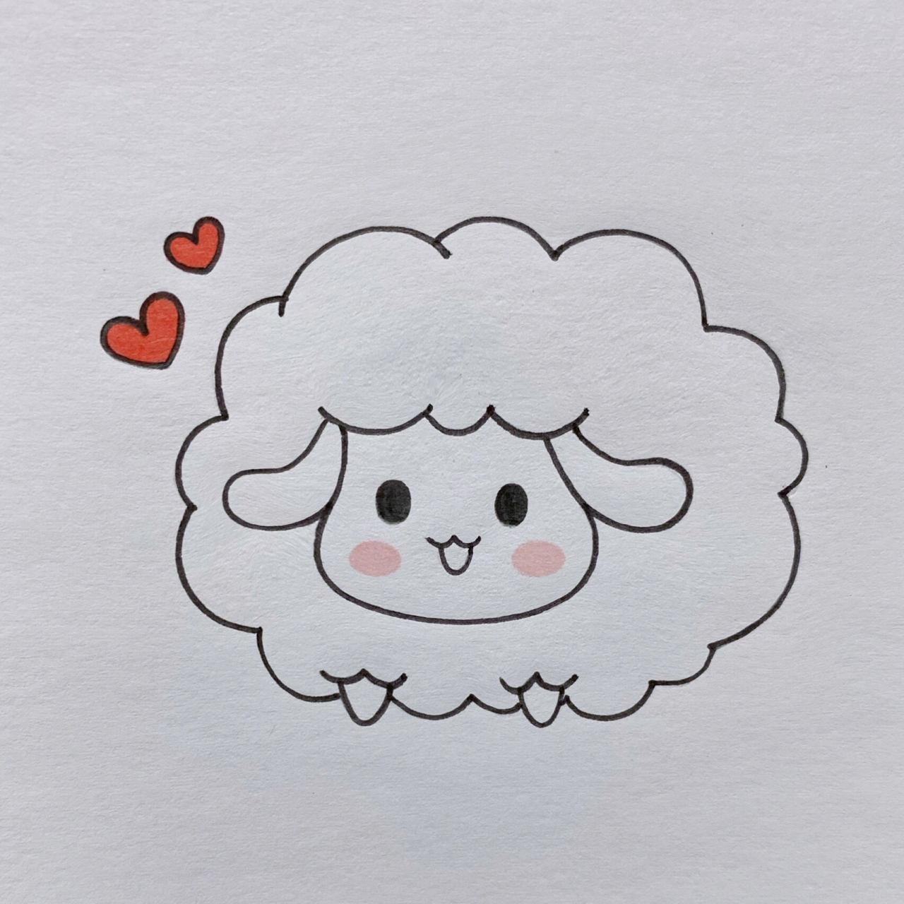 小绵羊简笔画教程