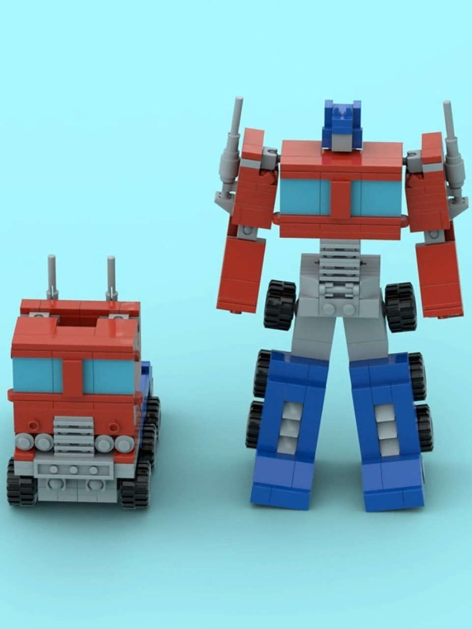 乐高moc变形金刚擎天柱搭建教程